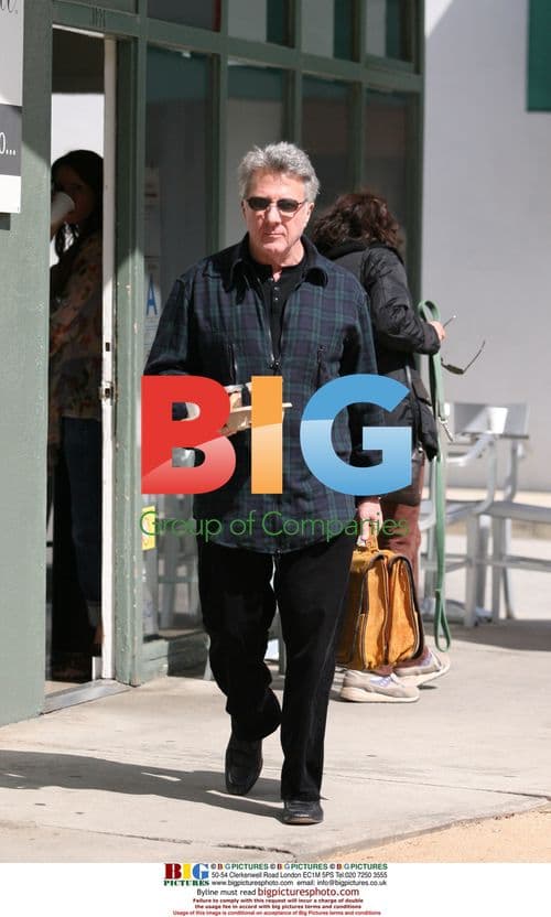 Dustin Hoffman Grabs Coffee in Santa Monica