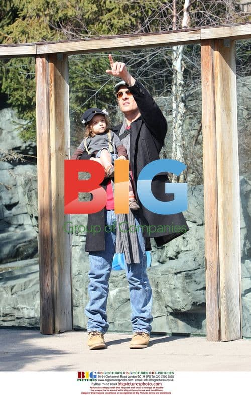 Matthew McConaughey with son at Central Park Zoo