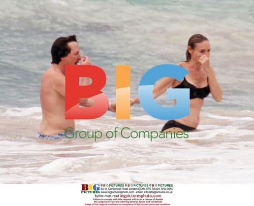 Michael J. Fox and Tracy Pollan on Beach in France