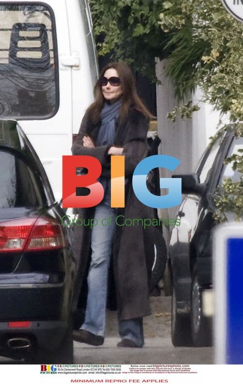 Carla Bruni Sarkozy Picking Up Son From School