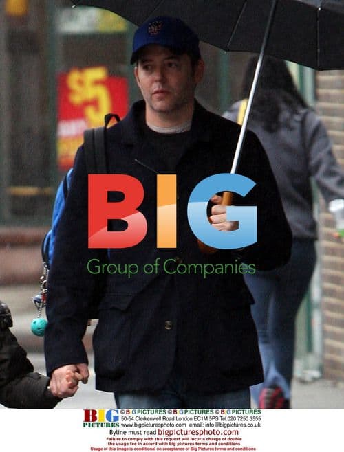 Matthew Broderick takes son to school