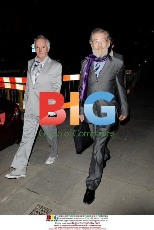 Ian McKellen Leaving Scotts Restaurant in London