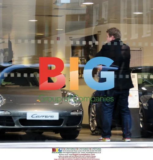 James Corden Shops at Porsche in London