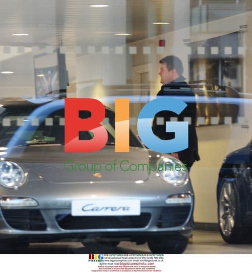 James Corden shops at Porsche in London