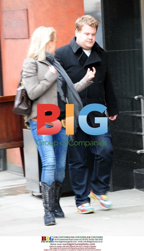 Actor James Corden shops at Porsche in London