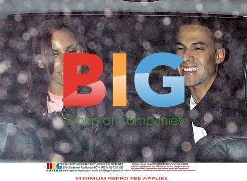 Marvin Humes and Rochelle Wiseman Leaving The Ivy