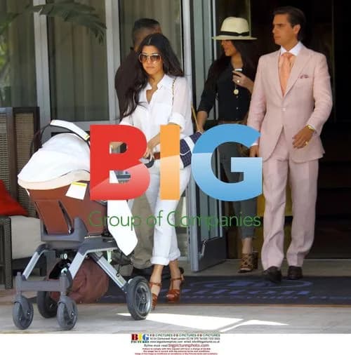 Kardashian-Disick Family Outing to Polo Lesson