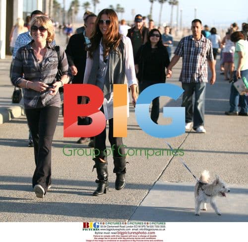 Kate Beckinsale, Len Wiseman, and Lily Mo Sheen at Venice Beach