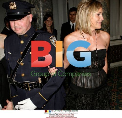 Sharon Stone and Michael Douglas at NYPD Gala