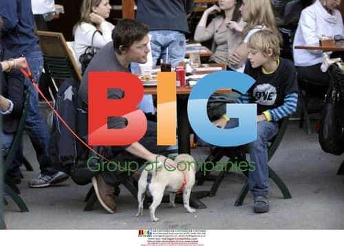 Helena Christensen's son and ex at lunch