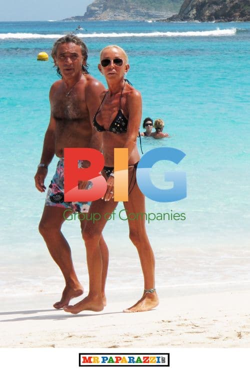 Donatella Versace on Caribbean Beach