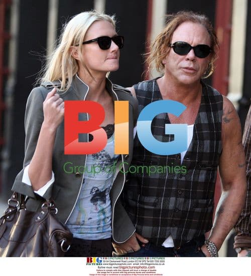 Mickey Rourke and girlfriend Elena Kuletskaya in NYC