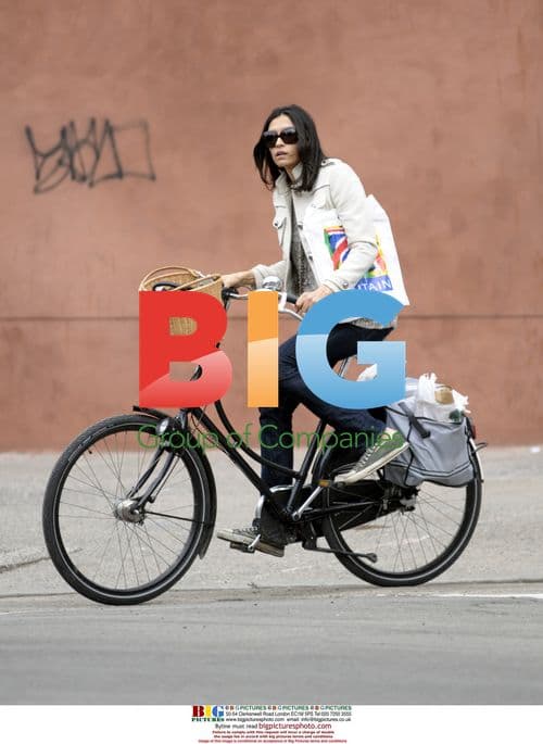 Famke Janssen Bike Ride in NYC