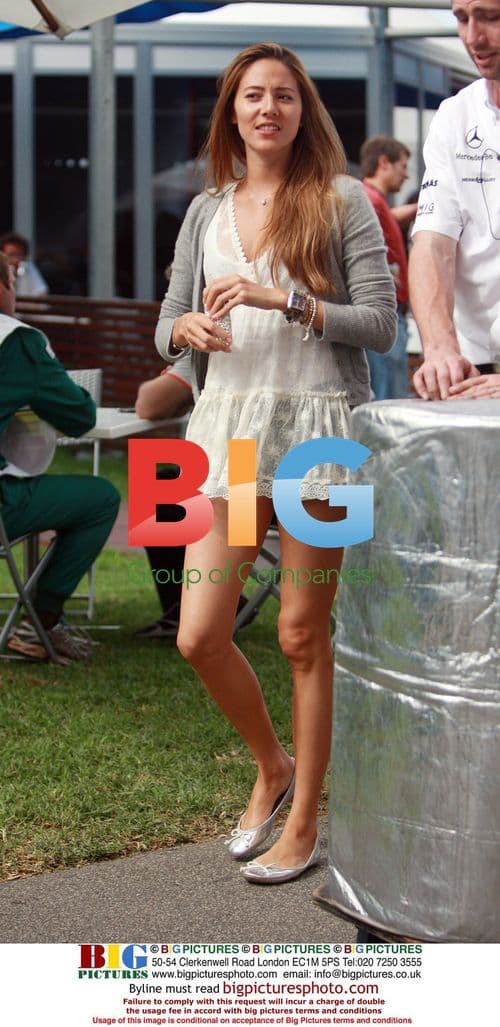 Jessica Michibata and Jenson Button at Australian Grand Prix