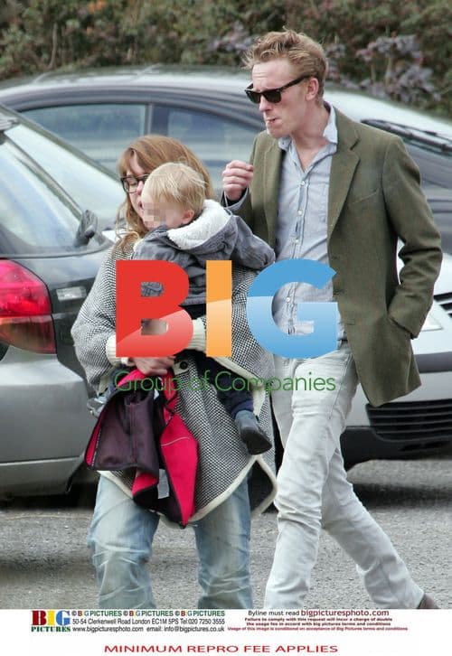 Billie Piper and Laurence Fox with Dog in Surrey