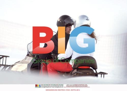 Prince William and Kate Middleton on Snowmobiles
