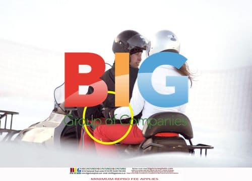 Prince William and Kate Middleton on Snowmobiles