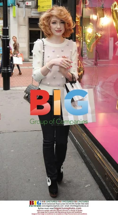 Nicola Roberts leaving hotel in Dublin
