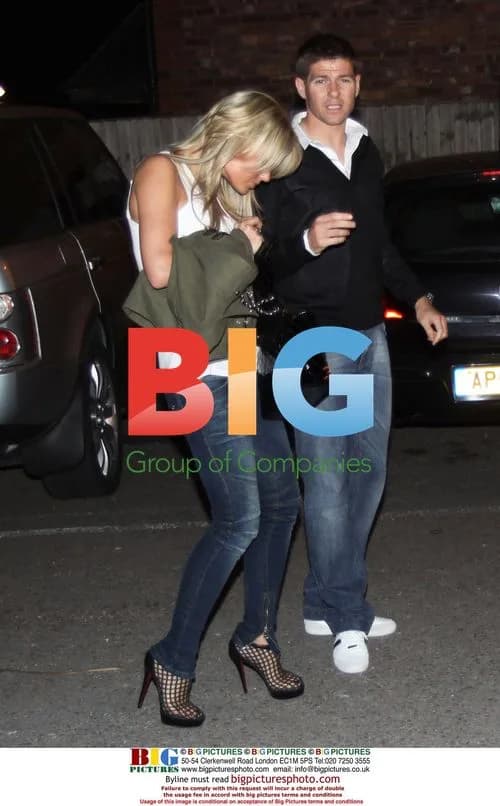 Steven Garrard and Alex Curran at Southport Bar
