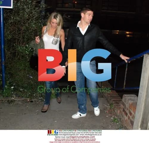 Steven Garrard and Alex Curran at Warehouse Bar