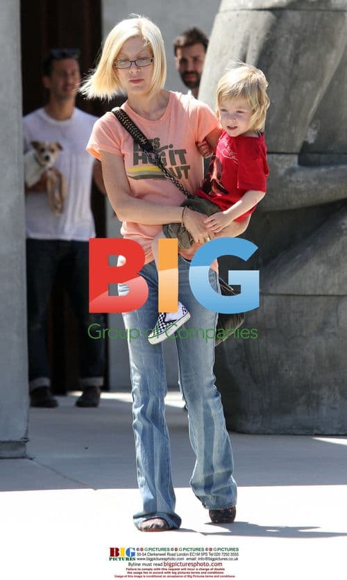 Tori Spelling and son Liam leave Maxfield