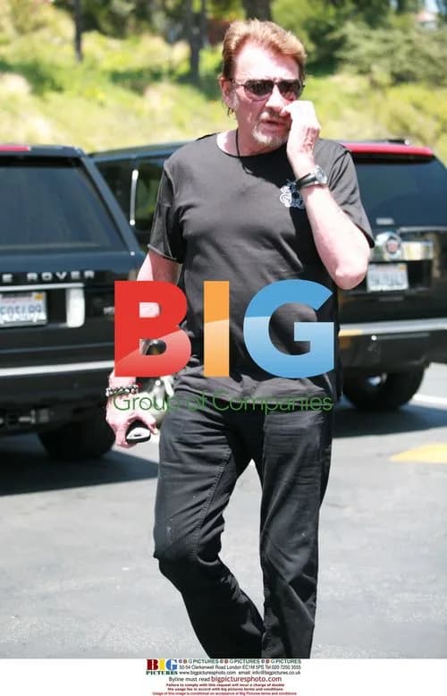 French Singer Johnny Hallyday in Beverly Hills