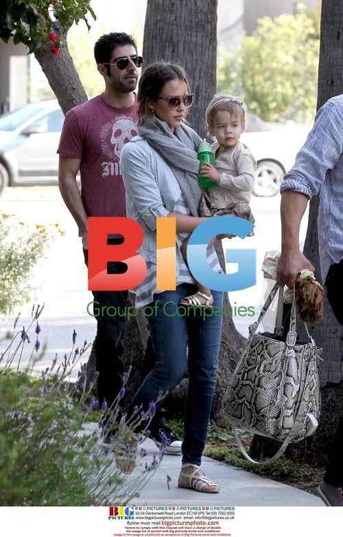 Jessica Alba and family at friend's house