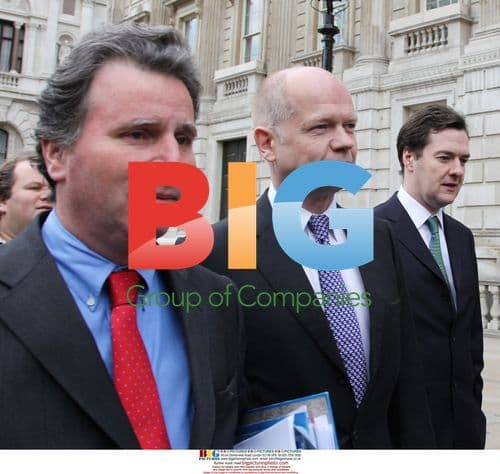 UK Conservative party negotiators arrive to form coalition