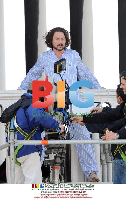 Johnny Depp filming The Tourist in Venice