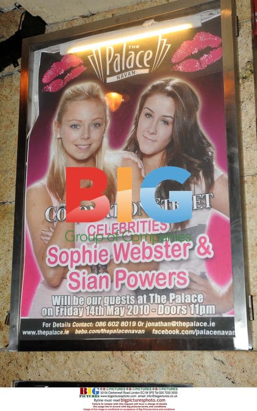 Sacha Parkinson and Brooke Vincent at Palace Nightclub