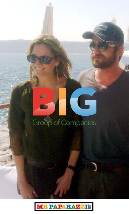 Gerard Butler and Pascale Bourbeau at Cannes Charity Luncheon