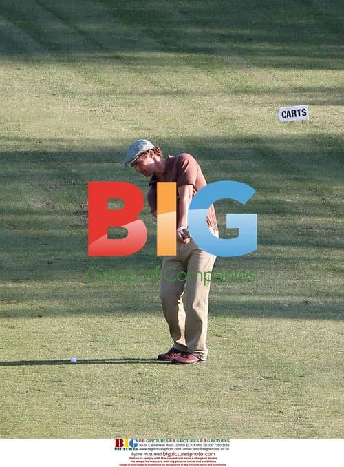 Matthew McConaughey warms up to play golf