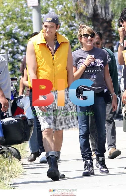 Ashton Kutcher on 'Friends with Benefits' Set