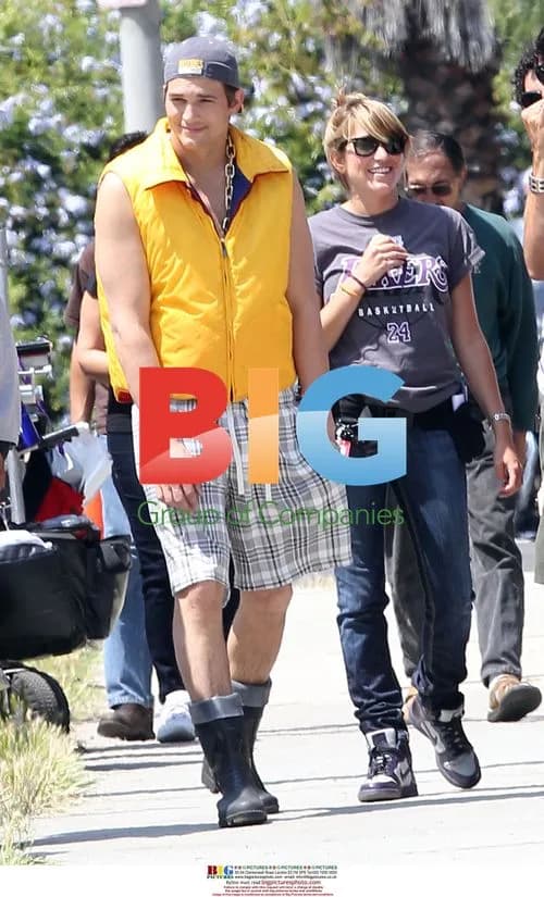 Ashton Kutcher on 'Friends with Benefits' Set