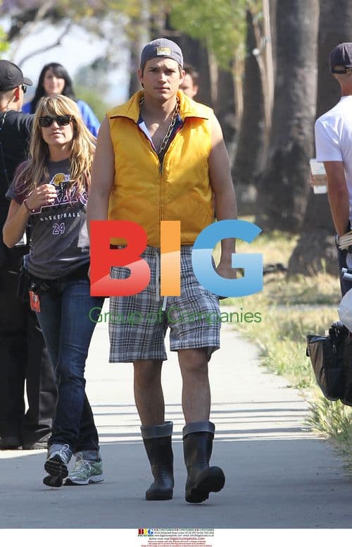 Ashton Kutcher on 'Friends with Benefits' Set