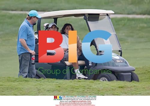 Rafa Nadal plays golf with girlfriend