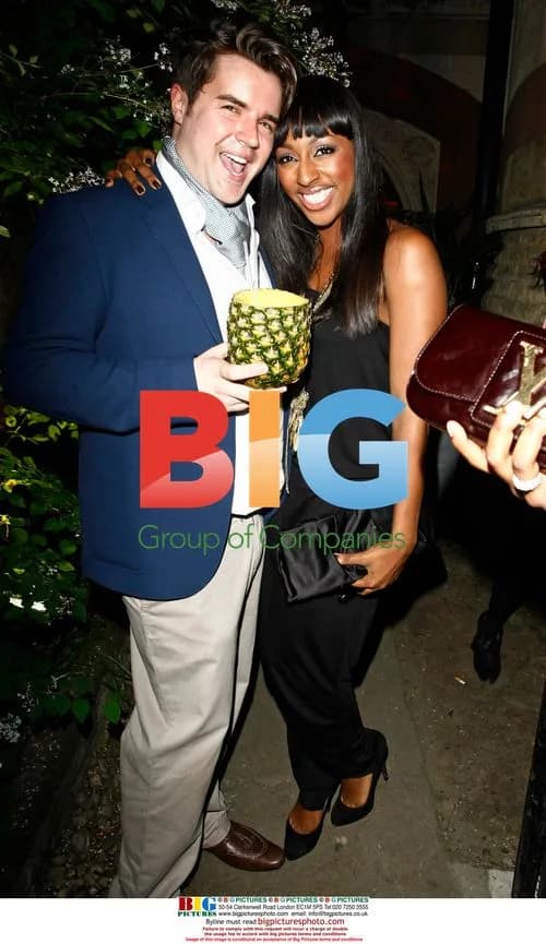 Michael Evans and Alexandra Burke at Birthday