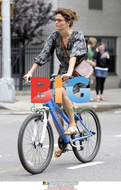 Helena Christensen Cycling in NYC