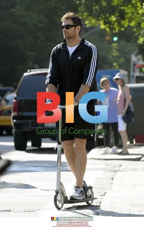 Hugh Jackman Family Scooter Ride in NYC