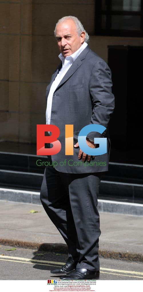 Topshop Boss Philip Green Leaving Hotel