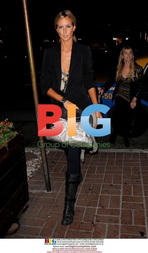 Lady Victoria Hervey leaving Madeo restaurant