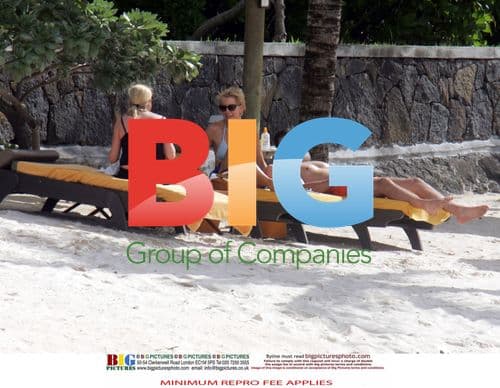 Heather Mills on Beach with Boyfriend