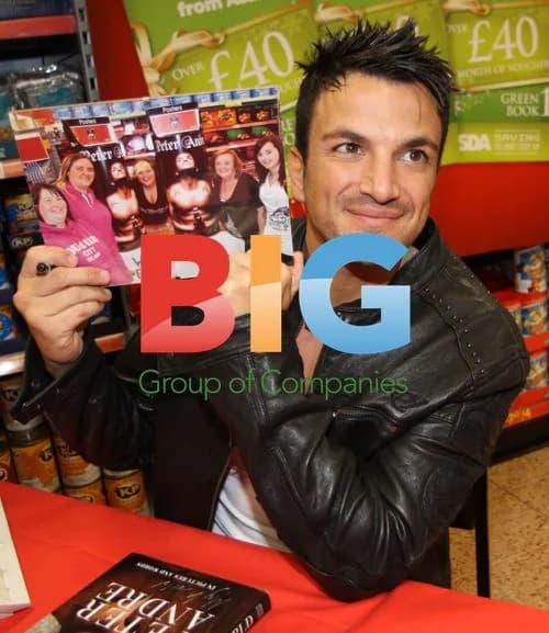 Peter Andre at album signing in Asda