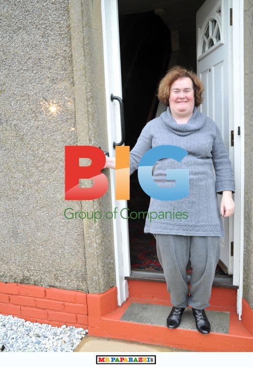 Singer Susan Boyle with Fireworks