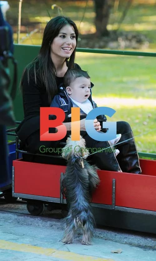 Elisabetta Gregoraci with son Falco in Milan
