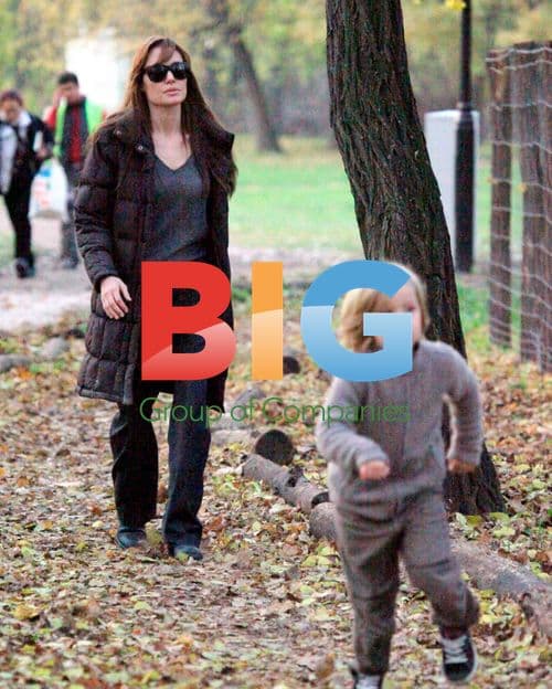Brad Pitt and Angelina Jolie with kids in Budapest