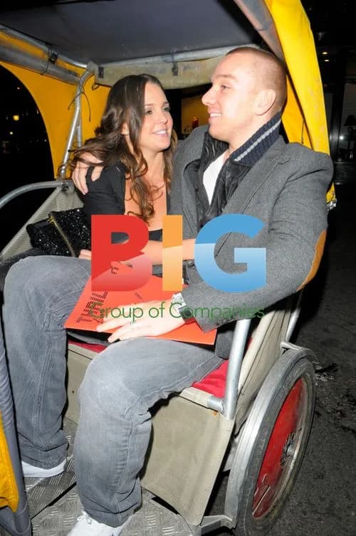 Danielle Lloyd and Jamie O'Hara Leaving Momos