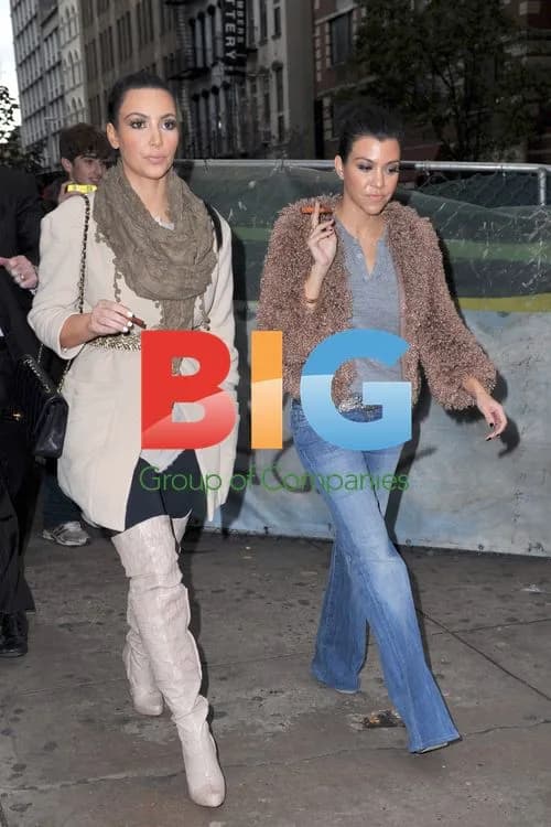 Kim and Kourtney Kardashian Leaving NYC Hotel