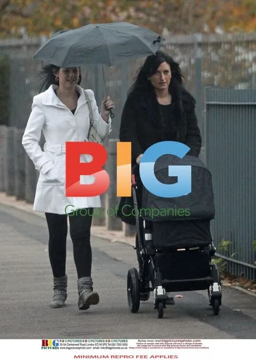 Nicola Coleman and baby out in London