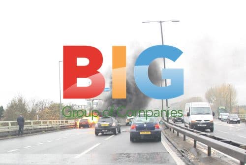 Driver's Burning Car Causes Chaos on M4